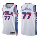 Philadelphia 76ers #77 V.J.Edgecombe White Jersey