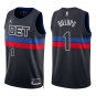 Pistons #1 Chauncey Billups Black Statement Swingman Jersey
