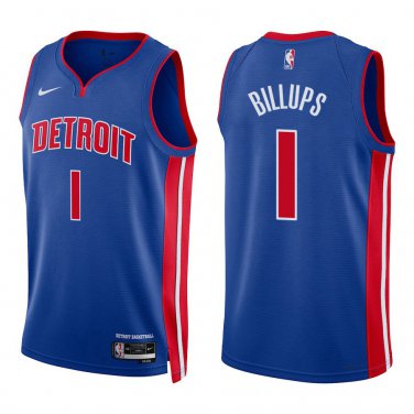 Pistons #1 Chauncey Billups Royal Blue Swingman Jersey