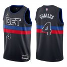 Pistons #4 Joe Dumars Black Statement Swingman Jersey