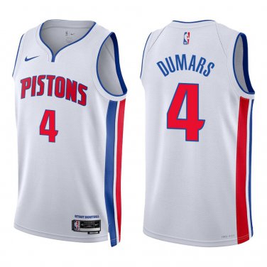 Pistons #4 Joe Dumars White Swingman Jersey