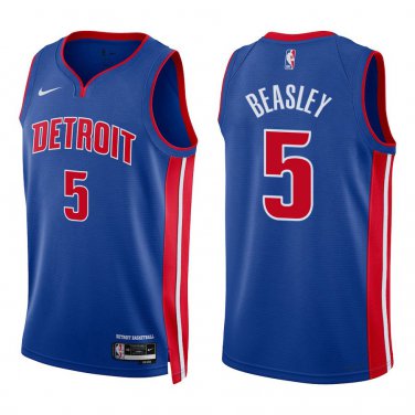 Pistons #5 Malik Beasley Royal Blue Swingman Jersey