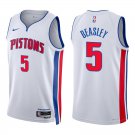 Pistons #5 Malik Beasley White Swingman Jersey