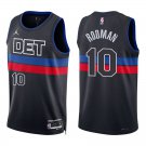 Pistons #10 Dennis Rodman Black Statement Swingman Jersey