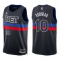 Pistons #10 Dennis Rodman Black Statement Swingman Jersey