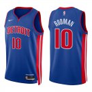 Pistons #10 Dennis Rodman Royal Blue Swingman Jersey