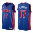 Pistons #17 Dennis Schroder Royal Blue Swingman Jersey