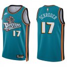 Pistons #17 Dennis Schroder Teal Swingman Jersey