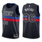 Pistons #36 Rasheed Wallace Black Statement Swingman Jersey