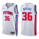 Pistons #36 Rasheed Wallace White Swingman Jersey