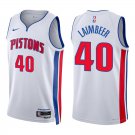 Pistons #40 Bill Laimbeer White Swingman Jersey