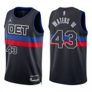 Pistons #43 Lindy Waters III Black Statement Swingman Jersey