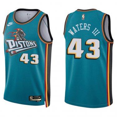 Pistons #43 Lindy Waters III Teal Swingman Jersey