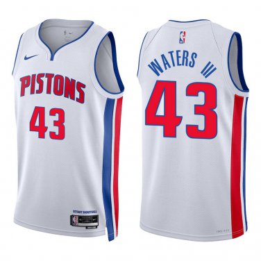 Pistons #43 Lindy Waters III White Swingman Jersey