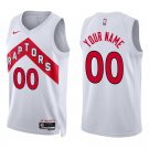 Raptors #00 Custom Name And Number White Swingman Jersey