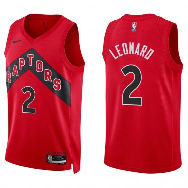 Raptors #2 Kawhi Leonard Red Swingman Jersey