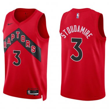 Raptors #3 Damon Stoudamire Red Swingman Jersey