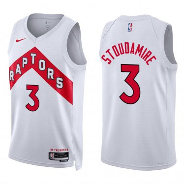Raptors #3 Damon Stoudamire White Swingman Jersey