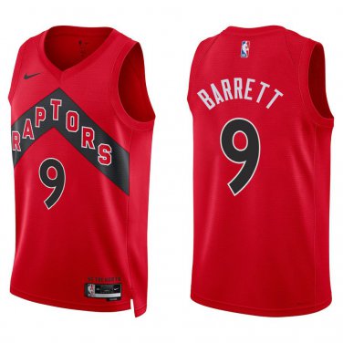 Raptors #9 RJ Barrett Red Swingman Jersey