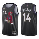 Raptors #14 Ja'Kobe Walter Black City Swingman Jersey