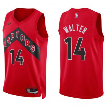 Raptors #14 Ja'Kobe Walter Red Swingman Jersey