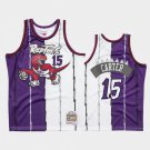 Raptors #15 Vince Carter Purple White Splited Classic 1995 96 Jersey