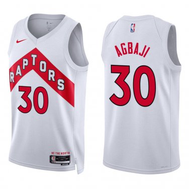 Raptors #30 Ochai Agbaji White Swingman Jersey