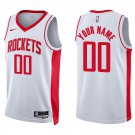 Rockets #00 Custom Name And Number White Swingman Jersey
