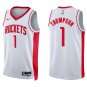 Rockets #1 Amen Thompson White Swingman Jersey