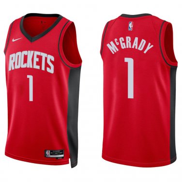Rockets #1 Tracy McGrady Red Swingman Jersey