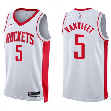 Rockets #5 Fred VanVleet White Swingman Jersey