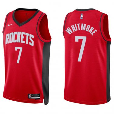 Rockets #7 Cam Whitmore Red Swingman Jersey