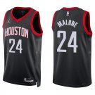 Rockets #24 Moses Malone Black Statement Swingman Jersey