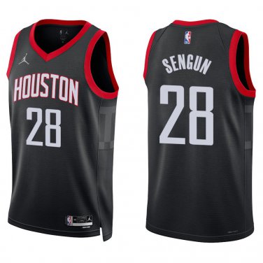 Rockets #28 Alperen Sengun Black Statement Swingman Jersey