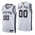 San Antonio Spurs #00 Custom Name And Number White Jersey-