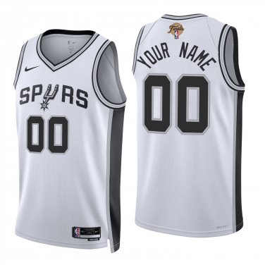 San Antonio Spurs #00 Custom Name And Number White Jersey-
