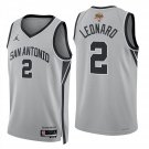 San Antonio Spurs #2 Kawhi Leonard Gray Jersey-