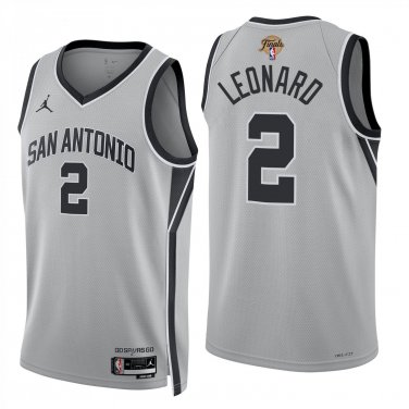 San Antonio Spurs #2 Kawhi Leonard Gray Jersey-