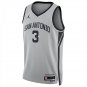 San Antonio Spurs #3 Keldon Johnson Gray Jersey-