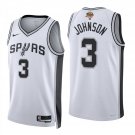 San Antonio Spurs #3 Keldon Johnson White Jersey-