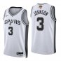 San Antonio Spurs #3 Keldon Johnson White Jersey-