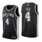 San Antonio Spurs #4 De'Aaron Fox Black Jersey-