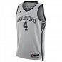 San Antonio Spurs #4 De'Aaron Fox Gray Jersey-