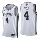 San Antonio Spurs #4 De'Aaron Fox White Jersey-
