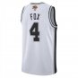 San Antonio Spurs #4 De'Aaron Fox White Jersey-