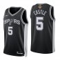 San Antonio Spurs #5 Stephon Castle Black Jersey-