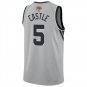 San Antonio Spurs #5 Stephon Castle Gray Jersey-