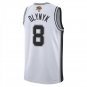 San Antonio Spurs #8 Kelly Olynyk White Jersey-