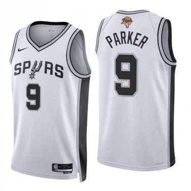 San Antonio Spurs #9 Tony Parker White Jersey-