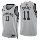 San Antonio Spurs #11 Carter Bryant Gray Jersey-